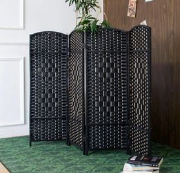 Rattan Black Small Room divider
