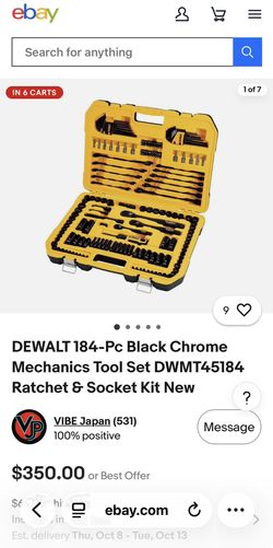 Exclusive 184 Piece Dewalt Tool Set