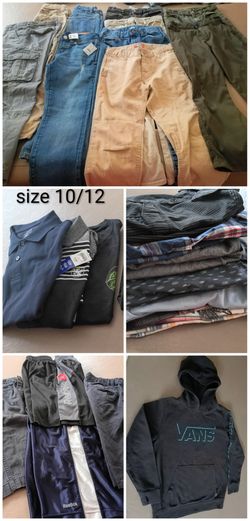 Boys size 10/12 Wardrobe (Jeans; Pants; Shorts; Shirts, Vans Hoodie)