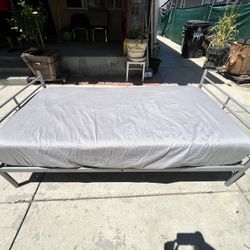 Steel Twin Bed Frame W/ Mattress 