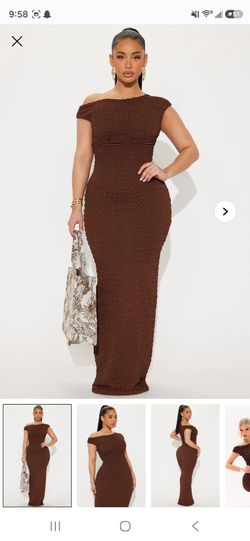 FASHION NOVA brown maxi dress