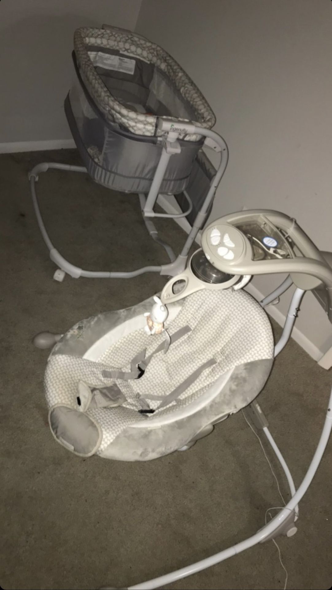 Baby Bassinet and Swing set