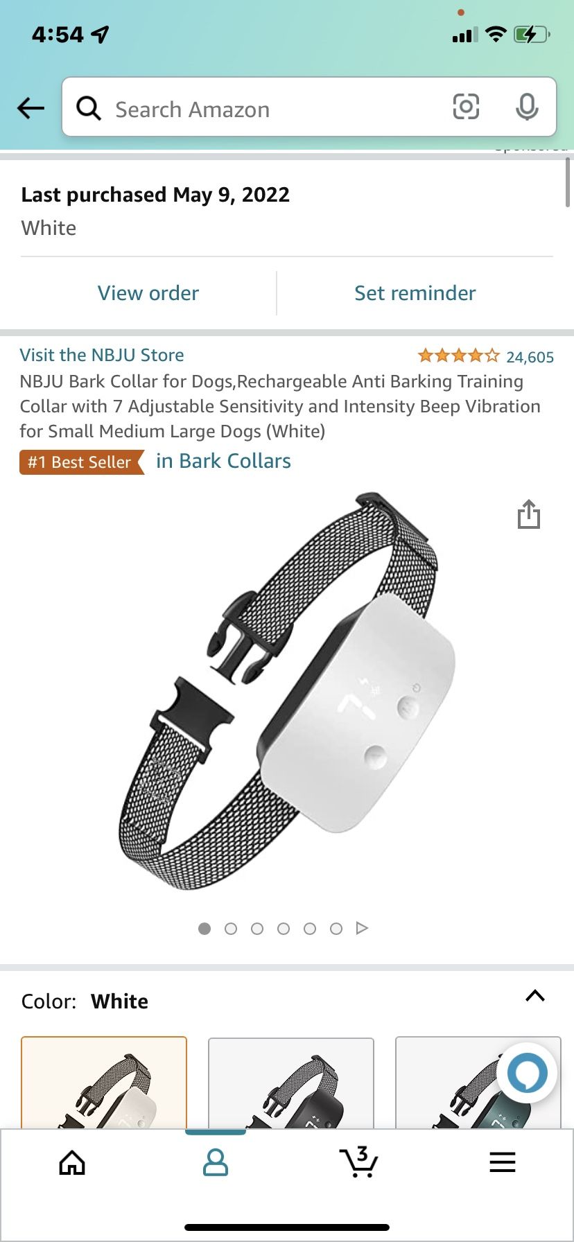 Bark/Buzz/Alert Dog collar