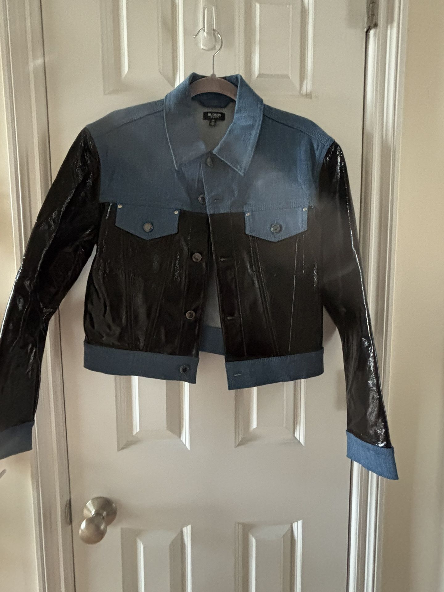 Denim & Patent Leather Jacket 