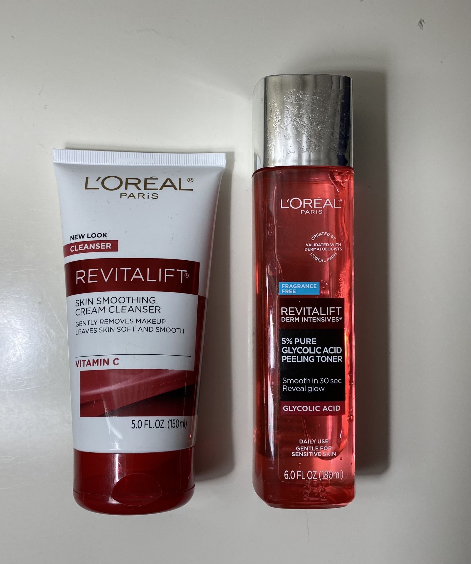 L’Oréal Revitalift facial cleanser or toner
