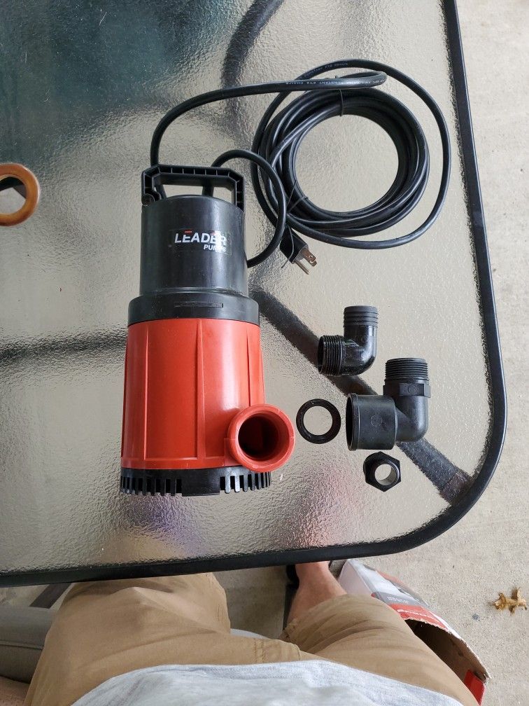 Leader Pumps HGC727998 Ecosub 420 Submersible Pump 1/2 HP 3960 GPH, CSA Listed, Red