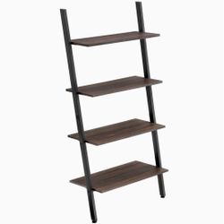 4-Tier Industrial Ladder Bookshelf Shelf