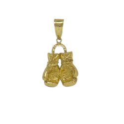 Pendant Charm Yellow Gold 14k. boxing gloves