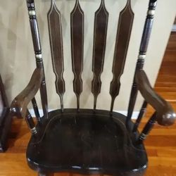 ROCKING CHAIR - SOLID WOOD...The Arms of Chair Could Use a Little Tighting, Other Wise in Great Condition..