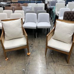 Upholstered Barrel Chair set of 2