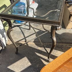 Glass Metal Table