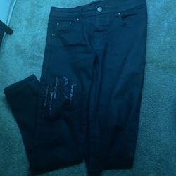 Size 30 Black Waxed Amiri Jeans 