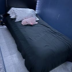 Black twin bed