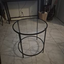 Glass coffee table