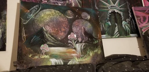 Done by me original artwork w spray paint