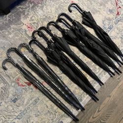 Ten Black Event Umbrellas
