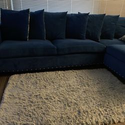 Blue Sectional Sofa 2pc
