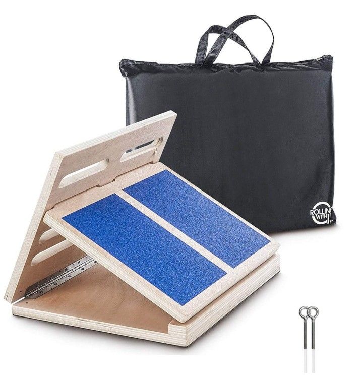 Professional Slant Board for Calf Stretching - Adjustable Wooden Incline Board - Increase Flexibility, Mobility, Pain Relief - Anti-Slip Design