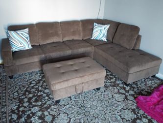 Sectional and ottoman