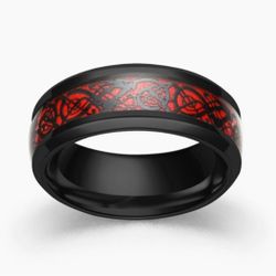 New Mens Tungsten Ring 