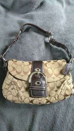 Coach brown shoulder purse