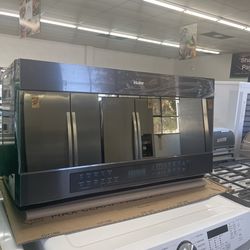 Haier 1.6 Cubic Feet 1000 Watt Over The Range Microwave with Sensor Cooking