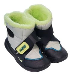 NEW Nike Flex Advance Winter Snow Boots Black Green Toddler Size 12C Boys Girls