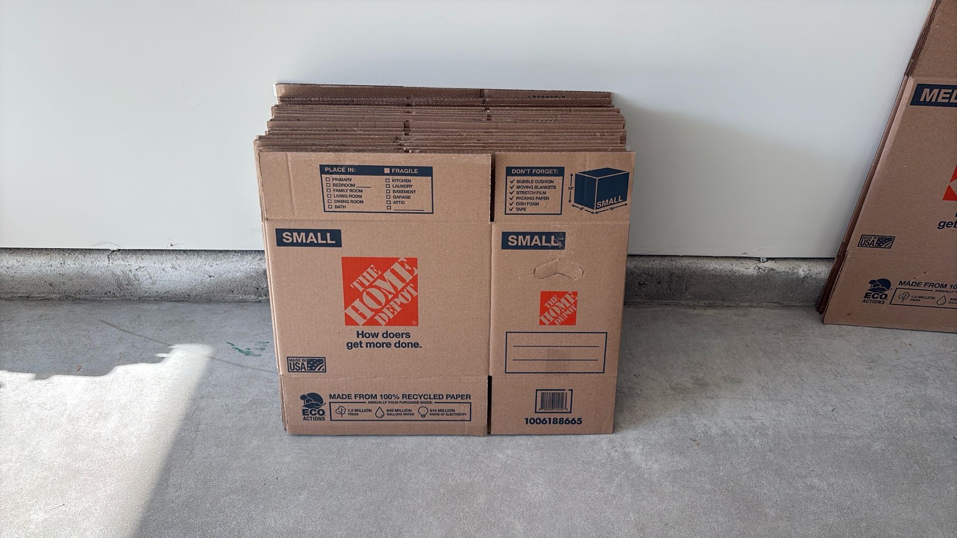 New Home Depot Moving Boxes