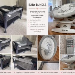 “Newborn Bundle (Bassinet + Swing) – Clean & Like New”