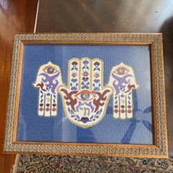 Framed Hamsa Hand Wall Art 