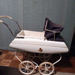 Antique Triang Toys Metal Baby Doll Pram