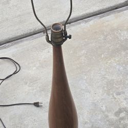 Vintage 1960's Danish Lamp Walnut Teak Wood Mid Century Scandinavian Modern Lighting