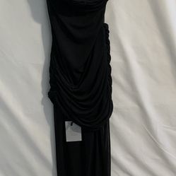 NBD Long Black Strapless Dress