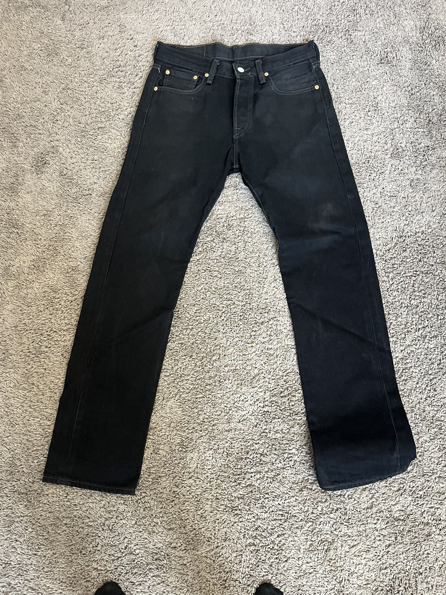 Male Black Levi Pants 501 Size At W29 L32 Like New