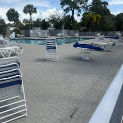 Lot Of Swimming Pool Furniture