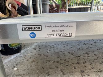 Steelton NSF Stainless Steel Work Table, 30x48x34