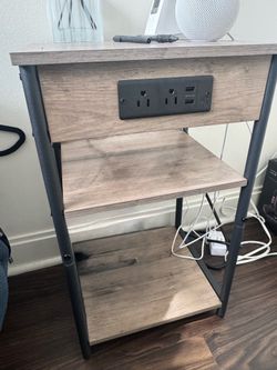 Nightstand with Charging Station & USB Ports