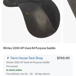 wintec 2000 English horse saddle