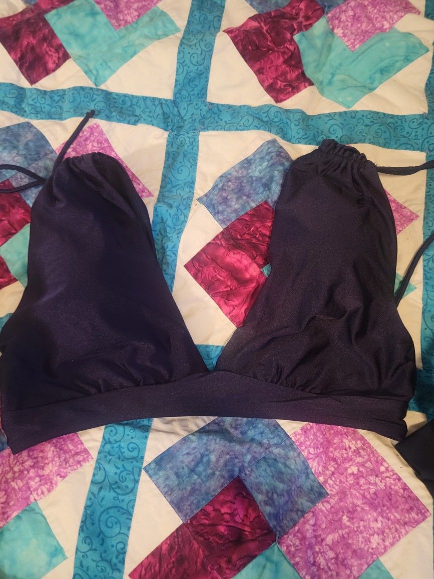 Navy Blue Bikini Top Sz1xl