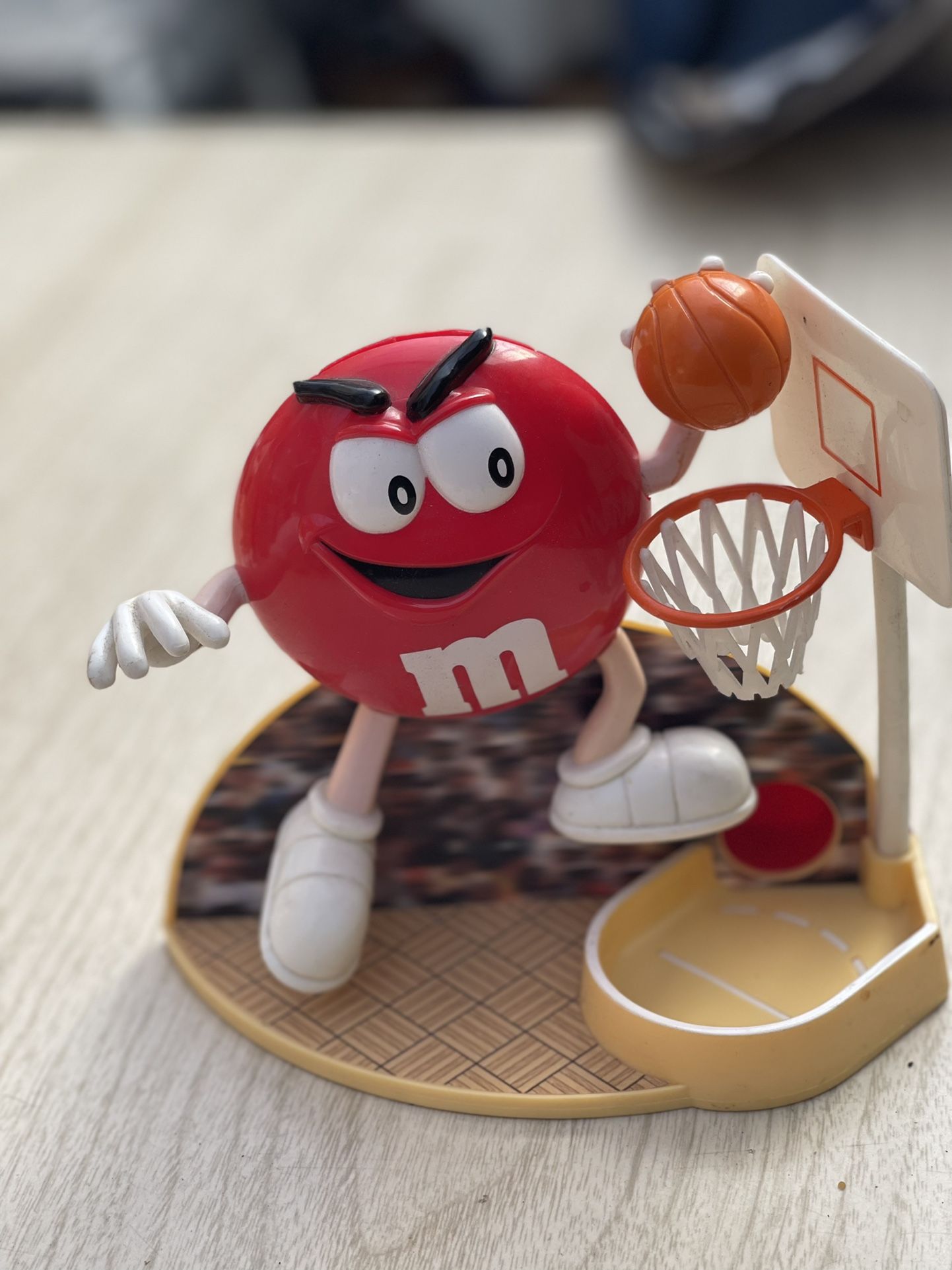 Red M&M Playing Basketball Candy Dispenser