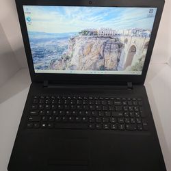 Clean Lenovo Ideapad laptop. Has AMD A6-7310 APU processor with Radeon R4 Graphics. Comes with 4GB DDR3 RAM and about 120GB of storage. Also has a bui