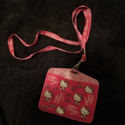 Hello Kitty Pink Lanyard with ID Holder
