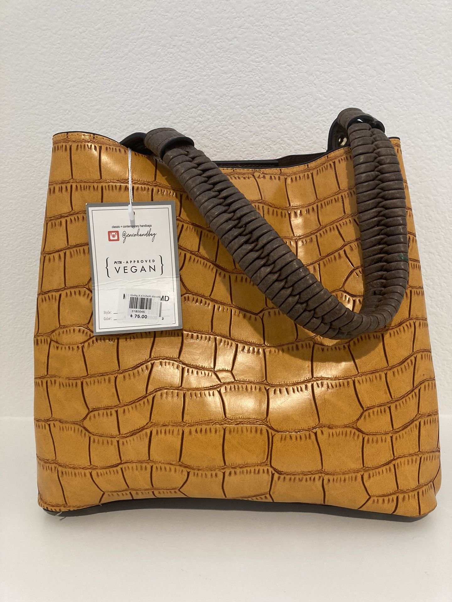 NEW Jen & Co Olivia Hobo Bag - Mustard; Purse