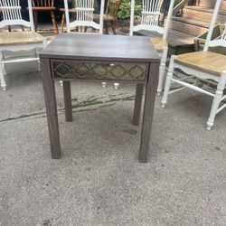 Wooden End Table with Drawer, 22w, 18 deep, 25 hi, $10