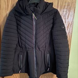 Tommy Hifiger Black Puffer Jacket Size XL