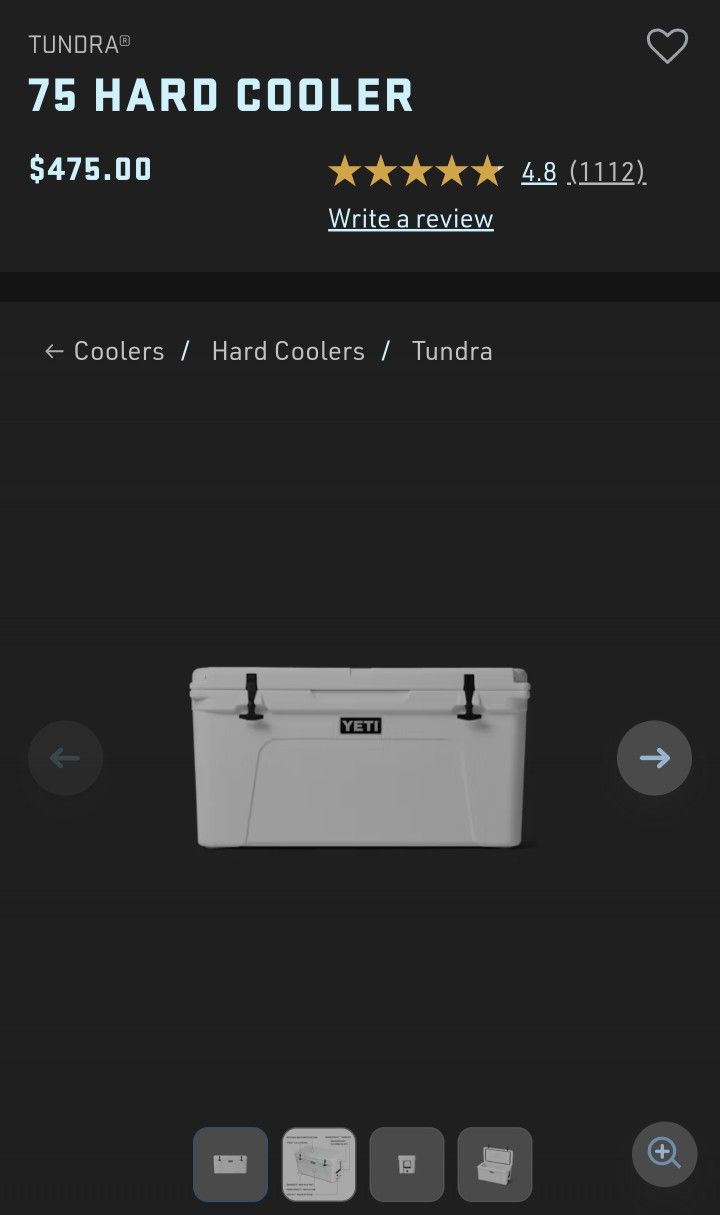 Yeti Tundra 75 Cooler