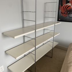 Silver + White Modular Shelf Unit
