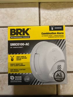 BRK SMICO100-AC Hardwired Smoke & Carbon Monoxide Alarms with battery backup