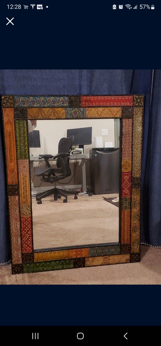 VERY Beautiful Colorful Wall Mirror Wood