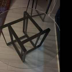 Glass Iron Center Table